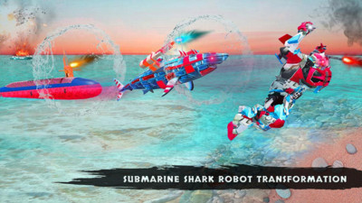 机器人鲨鱼潜艇变形