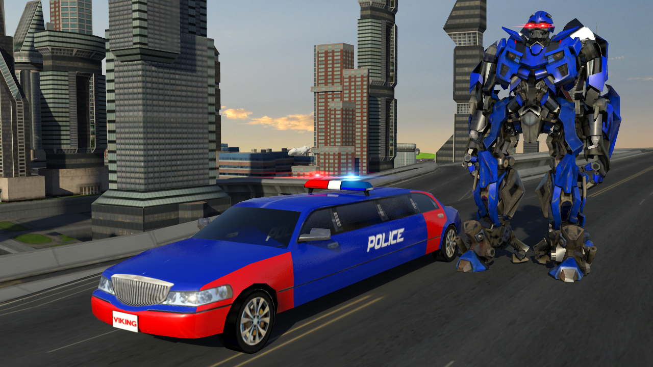 警察大型高级轿车机器人战斗安卓版