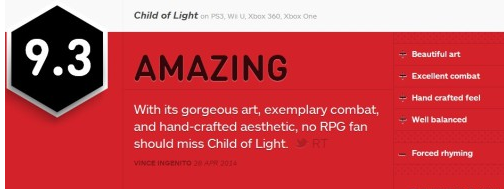 童话艺术风格的唯美佳作《光之子》IGN 9.3分