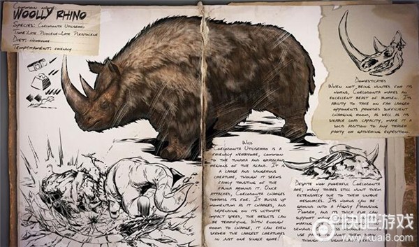 《方舟：生存进化》披毛犀Woolly Rhino图鉴