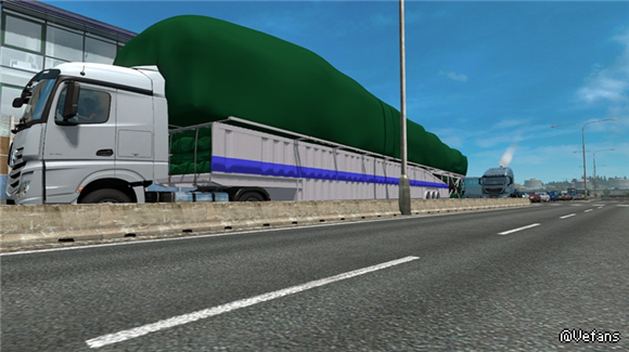 欧洲卡车模拟2六顺国产二怪38米拖挂MODv1.27下载