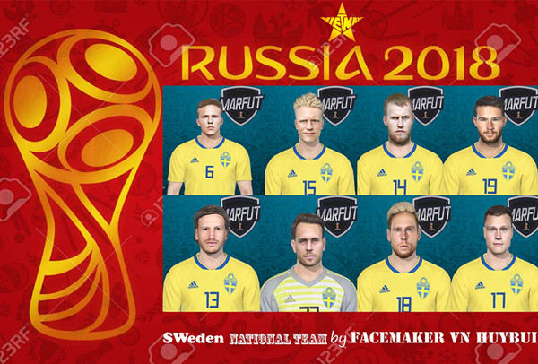 实况足球2018最新世界杯瑞典队脸型包补丁下载