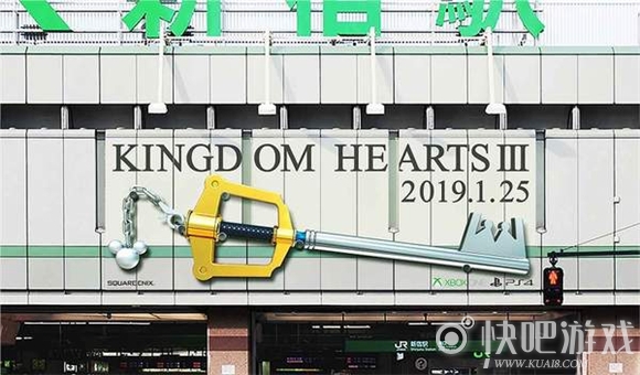 《王国之心3》宣传海报铺满地铁站 巨大钥匙壕气冲天