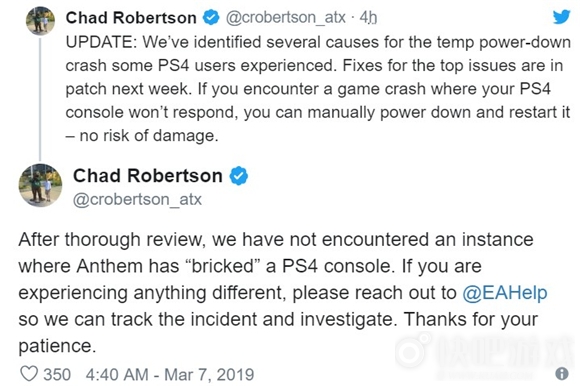 《圣歌》工作室回应PS4变砖：修复补丁下周推出