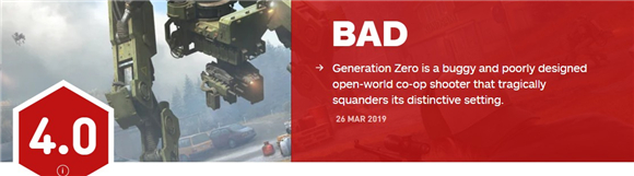 《零世代》IGN评分4.0 随处可见的BUG漏洞