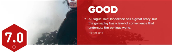 《瘟疫传说：无罪》IGN 7.0分 故事出色但缺乏决策后果