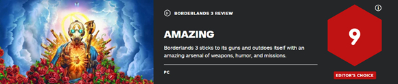 无主之地3评分放出 IGN给出9分